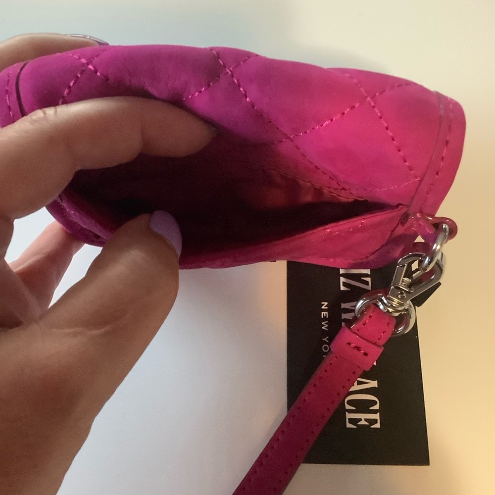 MZ Wallace Fuchsia Quilted Wristlet almost new. Please read description - Picture 4 of 5